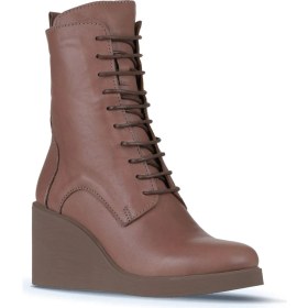Resim Bueno Shoes Vizon Koyu Deri Kadın Dolgu Topuklu Bot 01WZ8303 01WZ8303 