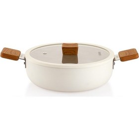 Resim Schafer Ceramoni Seramik Basık Tencere 24 Cm-krem 