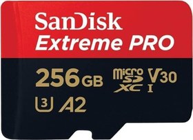 Resim SanDisk SDSQXCZ-256G-GN6MA 256GB Extreme Pro MicroSDXC Hafıza Kartı, 170 MB/sn'e kadar 