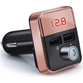 Resim Tenfowee Rose Gold Bt5.0 Araç Fm Transistörü - İkili Usb Şarj Cihazı, El-işsiz Arama Desteği, Mp3 Çalar, Kayıpsız Ses Kalitesi 