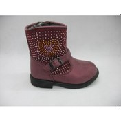 Resim Pink Step 5219 Rozy Taşlı Kız Çocuk Bot Bordo 