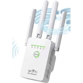 Resim Gampus 4 Antenli Wi-Fi Sinyal Güçlendirici Menzil Genişletici Repeater Internet Çekim Gücü Arttırıcı 