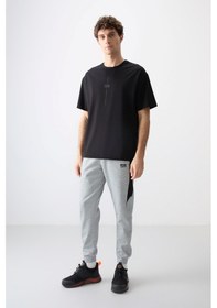 Resim Air Jones Tommy Life Siyah Pamuklu Kalın Yumuşak Dokulu Oversize Fit Baskılı Erkek T-shirt - 88373 Siyah 