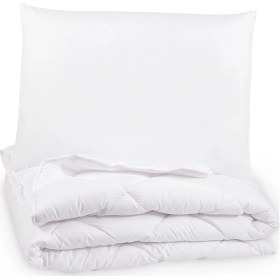 Resim Eco Tek Kişilik Yorgan Seti Yorgan-yastık Beyaz 