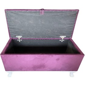 Resim Sandıklı Puf(Bench)-Ayakucu Pufu-120cm-Kadife Kumaş-Tek Parça 