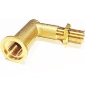 Resim Semaver Demlik L Dirsek Bağlantı Parçası Uzun Pirinç 