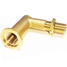 Resim Semaver Demlik L Dirsek Bağlantı Parçası Uzun Pirinç 