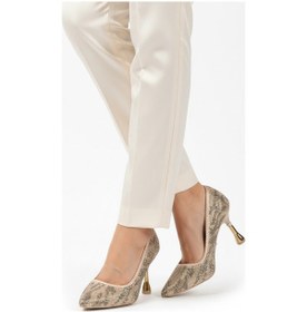 Resim Aspor Bej Saten Taş İşlemeli Kadın Abiye Ayakkabı Çok Renkli 