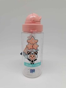 Resim Blue-me Pembe Panda Pipetli 500 Cc Tritan Matara Pembe 