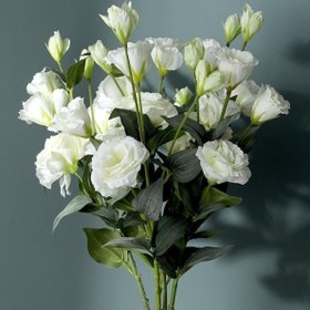 Resim 20 Sapı Şık Beyaz Suni Çiçekler - 68.58cm Gerçekçi Saplar Yeşil Yapraklarla, Ev Dekoru, Düğünler, Noel, Paskalya, İç Mekan ve Dış Mekan Kullanımı için Mükemmel, Yüksek Kaliteli Sentetik Malzeme, Bakım Gerektirmeyen Çiçek Tasarımı, Pil Gerektirmez, Düğün Çiçek Düzeni | Şık Çiçek Düzeni | Dayanıklı Suni Çiçekler, Düğün için Suni Çiçekler 