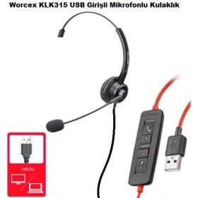 Resim Worcex KLK315 USB Girişli Mikrofonlu Kulaklık 