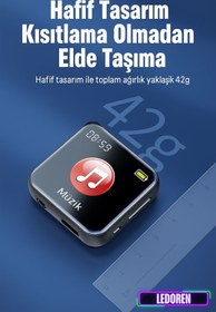 Resim L'eDoren JNN M30 1,44 inç HD Ekran Ses Kayıt Gürültü Azaltma Kontrolü MP3, E-Kitap Oynatıcı, FM Radyo 