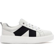 Resim Derimod Erkek Beyaz Bağcıklı Kalın Tabanlı Deri Sneaker 25SFD654318 