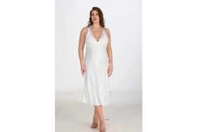 Resim Giyim 2li Ekru Sabahlık Takımı Bigsize 6224 