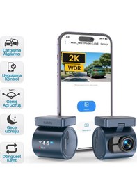 Resim Kawa Mini 3 Pro Gen2 2k 1296p Wdr 145 Geniş Açı Lens Araç Kamerası + 32gb Hafıza Kartı 