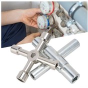 Resim Vkemall Çelik Dört Yönlü Anahtar: Elektrik Sandığı, Asansör, Su Sayacı Ve Valf Açıcı - Dayanıklı Ve Taşınabilir 