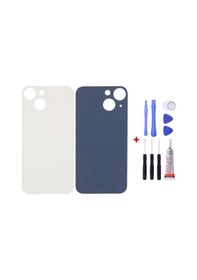 Resim Apple Uyumlu iPhone 13 Mini Beyaz Arka Cam Kapak Pil Kapağı Tamir Set B7000 Set Beyaz 