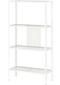 Resim Açık Raf Ünitesi, Beyaz Renk Meridyendukkan 60x25x116 Cm Kitaplık- Dekorasyon Ünitesi 