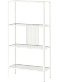 Resim Açık Raf Ünitesi, Beyaz Renk Meridyendukkan 60x25x116 Cm Kitaplık- Dekorasyon Ünitesi 