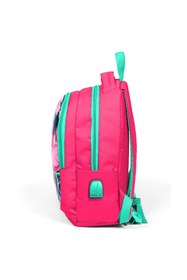 Resim Coral High Kids Neon Mercan Flamingolu Üç Bölmeli USB Şarjlı Kulaklık Çıkışlı Sırt Çantası 23416 