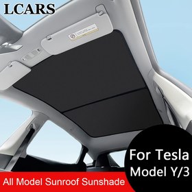 Resim LCARS Araba Güneşlik, for Tesla Model 3, Model Y, Yeni Model 3 Highland 2024 ve Model Y Juniper 2025 Güneşlik için Uygun, Güneşlik Koruma için Güneşlik Panelleri ve İç Güneşlik Panelleri için İki Parçalık Araba Aksesuar Seti. 