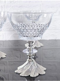 Resim Paşabahçe Serisi Infınıty Kase & Magnolıa Kase & Dondurmalık & Şekerlik Semerkand Gümüş Döküm Ayaklı Naturel 