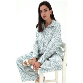 Resim Wpr Zebra Desenli Alt Üst İkili Takım - Mavi-mavi Mavi 