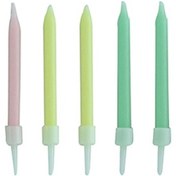 Resim Makaron Karışık Renkli Mum 6 Cm 10 Adet 