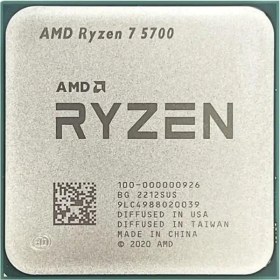 Resim Amd Ryzen 7 5700 20MB 8çekirdekli VGA Yok Am4 65W Kutusuz+Fansız 