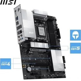 Resim Lidyada Maison Msı MB Pro X870E-S Evo Wıfı Am5 Ddr5 8200MHZ(OC) 3x M.2 USB 40GBPS Type-C Dp HDMI 5g Lan Wıfı 7 Rgb Atx 