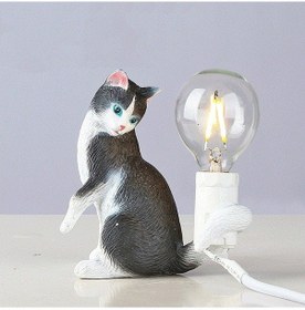 Resim Sones Kedi Işığı Hayvan Masa Lambası Mini Gece Lambası, Elektrik Fişi: İngiltere Fişi 