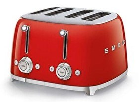 Resim Smeg TSF03RDEU Rero 4x4 Slot Kırmızı Ekmek Kızartma Makinesi 