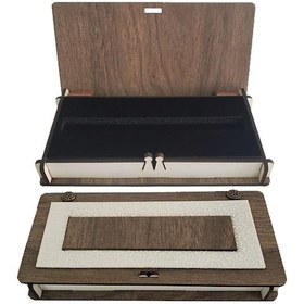 Resim Deri Ahşap Süngerli Kalem Kutusu 