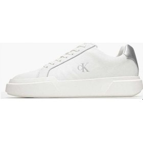 Resim Calvin Klein Jeans Kalın Tabanlı Bağcıklı Metalik Deri Kadın Beyaz Sneaker Yw0yw01948-0lc Beyaz 