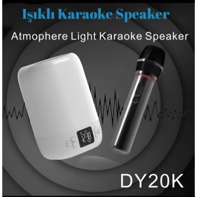 Resim Cosmostech DY20K Karaoke Bluetooth Hoparlör, Rgb Işıklı, Alarm Saat, Uyku Mod Özel Sesli,kablosuz Speaker 