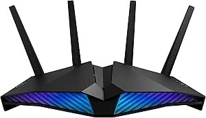 Resim Asus DSL-AX82U VDSL Modem Router (WiFi-6 AX5400, AiMesh WLAN Sistemi, AiProtection & WPA3, Gigabit LAN, Aura RGB, USB 3.2) 