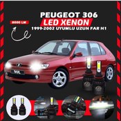 Resim Peugeot 306 1999-2002 Uzun Far Uyumlu Şimşek Etkili Led Xenon Light Series H1 