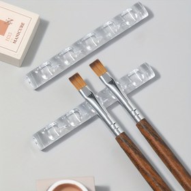 Resim 2 adet/3 adet Akrilik Şeffaf Derinlik Makyaj Fırça Tutucu Kalem Tutucu - Mini Manikür Güzellik Aracı Tutucu, Masaüstü Kalem Tutucu, Masaüstü Süs, Moda Tasarım Modern Estetik - Makyaj Masası Çoklu Derinlikler Çoklu Fırçaları İçerir, Kurulum Gerektirmez 