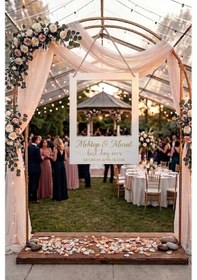 Resim Düğün & Nişan Eğlenceli Fotoblok 70x100 Cm Gold Aynalı Pleksi Yazılı Mdf Pano 