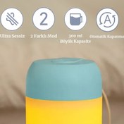Resim HYPENS Gece Lambalı LED Hava - Oda- Araç Nemlendirici Buhar Makinesi Sessiz Aroma Difüzör Çok Fonksiyonlu 