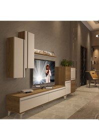 Resim Decoraktiv Eko 6 Mdf Std Silver Tv Ünitesi Tv Sehpası Pera - Beyaz 