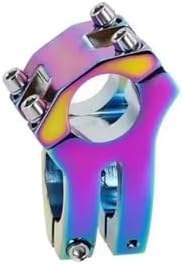 Resim Bisiklet Kısa Gidon Boğazı Wake Alüminyum Rainbow Rengarenk Yedek Parça 31,8mm 