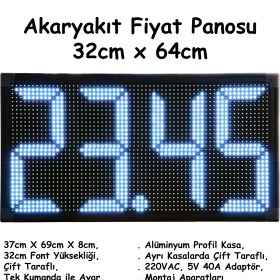 Resim Dolunay LED Akaryakıt Panosu 32CM Font, Çift Taraflı, 4 Hane 