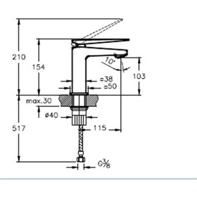 Resim Artema Brava Lavabo Bataryası A42608 