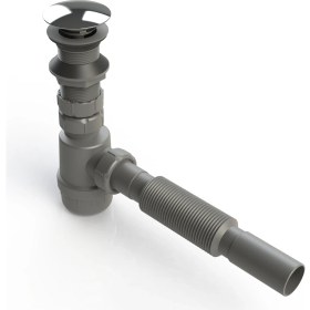 Resim Donau Pop-Up Taslı Körüklü Lavabo Sifonu Ø 32 mm DONAU 321-112 