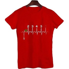 Resim Kuclut Erkek Motosiklet Vites 1n23456 Kalp Atışı Ekg Baskılı Kısa Kollu T-shirtgökyüzü Mavi Gökyüzü Mavi 