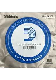Resim D'addario Pl012 Elektro Ve Akustik Tek Tel. E- Mi . Hıgh Carbon S 