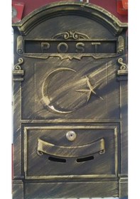 Resim Villa Tipi Posta Kutusu Ay Yıldız Desenli Döküm Üretim 