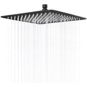 Resim Fause Tepe Duş Başlığı Kare Slim 304 Metal 40 X 40 Cm Siyah 