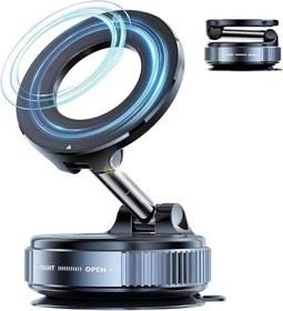 Resim Babilden Araç içi ve Masaüstü 360 Derece Dönebilen Vakum Özellikli Magnetik Telefon Tutucu (B KALİTE) 